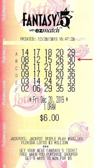 fantasy 5 winning lotto numbers